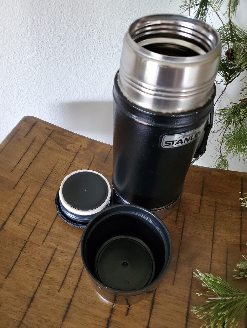 Aladdin Stanley A-1350B USA 24oz Wide Mouth Black Thermos Vintage - Picture 11 of 15